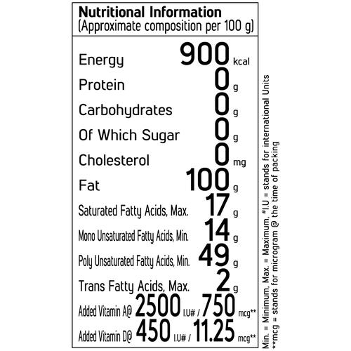 Fortune Sunflower Refined Oil, 1 L Pouch